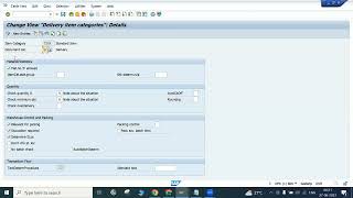 SAP SD: Delivery document types & item categories in Hindi