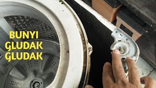 Mesin cuci satu tabung Samsung bunyi GLUDAK GLUDAK