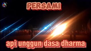 persami | penyalaan api unggun dasa dharma pramuka