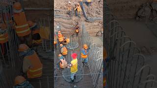 Pile cap rebar work #shorts #construction #building #civilengineering