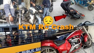 KTM RC CRASH 😭 NEW BIKE REBEL HAYABUSA #aalyanvlogs @Rishavrajput1122