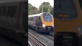 Slow motion. Cross Country passing through Berkswell on its way to Coventry September 24