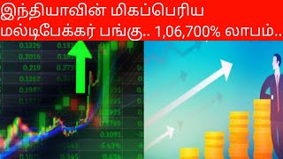 Multibagger Stock :இந்தியாவின் மிகப்பெரிய மல்டிபேக்கர் பங்கு.. 1,06,700% லாபம்..