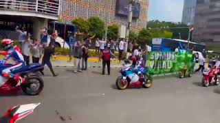 parade pembalap MotoGP di jalan, Jakarta..