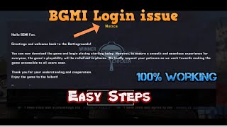 BGMI Update Login issue solved 100% Working