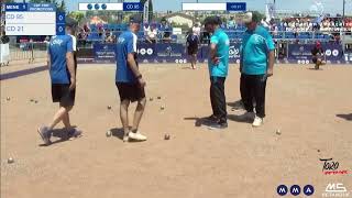 PETANQUE CHAMPIONSHIP OF FRANCE TRIPLET CASTELNAUDARY 2024, CD 95 vs CD 21