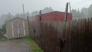 Crazy weather  with hail