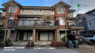 OPEN HOUSE🏠 MUST SEE ❗️Spacious 3-Bedroom Townhome🌟  61-7088 191 ST, SURREY