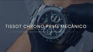 Relógio Tissot Chrono PR516 Mecânico Preto T149.459.21.051.00