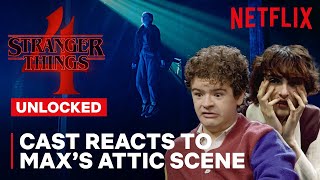 Stranger Things 4 | Stranger Things Cast Reacts to Max's Attic Scene | Netflix Geeked