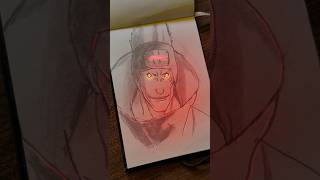 Kisame akatsuki  drawing 💀 || naruto drawing || anime drawing || glow art #anime #shorts #art