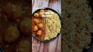 घरपर कैसे Restaurant Style Fried Rice & Manchurian बनाये|Easy Veg Fried Rice With Manchurian|#shorts