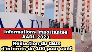 Algérie : AADL 3 Réduction du taux d’intérêt sur les prêts 2023 - 2024