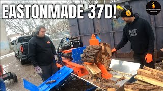 EASTONMADE 37D WOOD SPLITTER COMES TO THE WOODYARD! #FIREWOOD