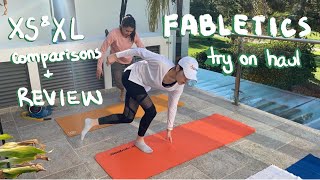 Fabletics Try-on haul (XS and XL comparisons) + review