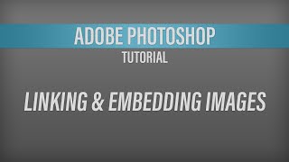 Adobe Photoshop – Linking and Embedding Images