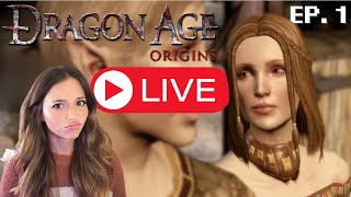 Starting Dragon Age Blind |Let's Play Dragon Age Origins Blind Ep.1| 🔴LIVE🔴