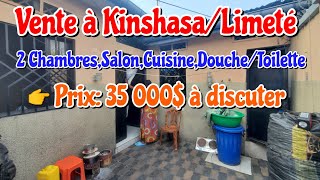 👉PRIX: 35000$ À DISCUTER À KINSHASA DANS LA COMMUNE DE LIMETÉ,AVEC UNE MAISON HABITABLE,ETC...