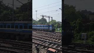 Parallel Depart Santiniketan Express and Wag-7 at Howrah Station