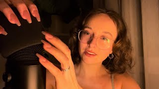 ASMR bare + foam mic scratching with close whispers