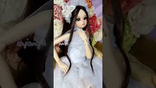 diy bjd 1/4 doll wig with hair parting