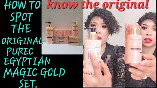 THE ORIGINAL PUREC EGYPTIAN MAGIC GOLD SET/THE NEW PACKAGING/WHITENING LOTION.