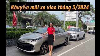 Giá xe Toyota Vios đầu tháng 3/2024 | Tặng 50% lệ phí trước bạ | Toyota Pháp Vân