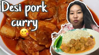 COOKING AND EATING|| DASI PORK CURRY 😋 WITH FERMENTED FISH SPECIAL CHUTNEY🔥 (TRIPURI STYLE)