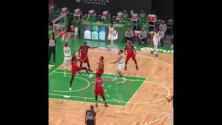 Daniel Theis with the dunk off Jayson Tatum's lob pass