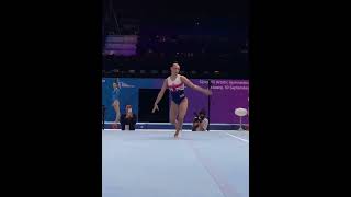 Jessica Gadirova Training Floor at the World Championships 2023 part 1