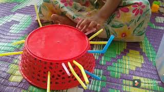 Fine motor activity with straws || Diy Home schooling activities || 3yrs kids activities ||