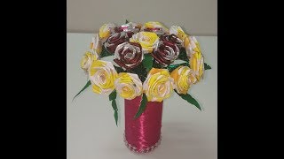 Flower Vase from Waste Material || Empty Plastic Rice Bag Craft || Best Out Of Waste