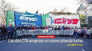 Las dos CTA anuncian nuevo plan de lucha - VIVO