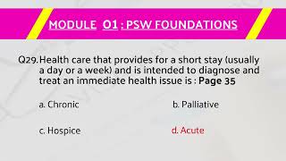 PSW NCCA exam review (Q&A) Module 1