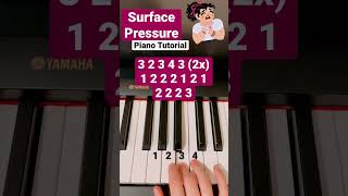 Surface Pressure Piano Tutorial | Encanto | #shorts #piano #pianotutorial #encanto #surface #luisa