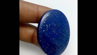 47.82cts Natural lapis lazuli cabochon oval deep blue color top quality loose gemstone 25x34mm