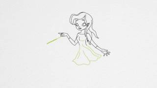 How to draw a FAIRY step by step