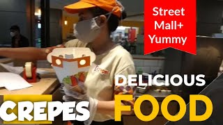 Crepes with Ice cream & Banana Chocolate | Jajanan street mall Indonesian