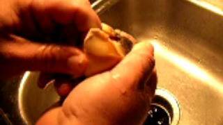 cleaning a whelk