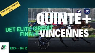 PRONOSTIC TURF  PMU QUINTÉ TOP 5 UET ELITE CIRCUIT FINALE QUINTÉ DU VENDREDI 11OCTOBRE 2024