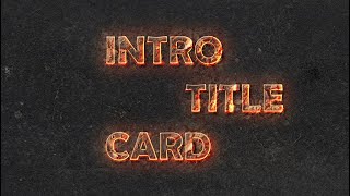 Intro Title Card Video - Cuts Studio