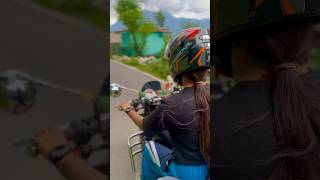 Pahadi girl Ride Royal 350🥰 #ytshorts #trendingshorts #travelvideo #uttarakhandgk