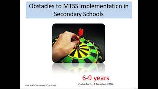 MTSS in Secondary Schools