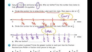 5th Grade Math Lesson 3-4 Fractions on a Number Line