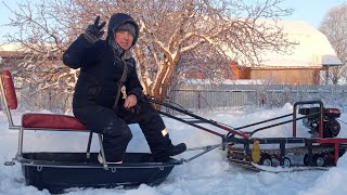 мотособака из того, что есть. Завершил возиться с волокушами С-5