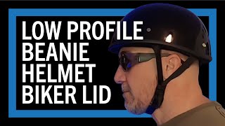 Low Profile Biker Lid Low Cost DOT Beanie Motorcycle Helmet from BikerLid.com Unboxing and Review