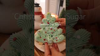 Christmas Tree Sugar Cookies! #christmas #baking #cookies #christmasbaking #sugarcookie