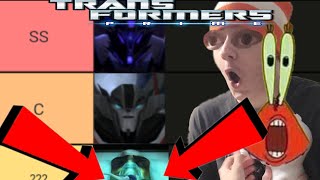 Transformers Prime tier list