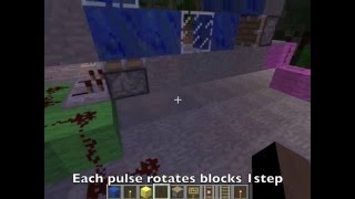 Minecraft bitshift memory controlled train: Using logical circuits to send pulses to rail switches.