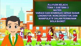 MATERI PJOK KELAS 6 TEMA1 VARIASI GERAK DASAR LOKOMOTOR, NONLOKOMOTOR, DAN MANIPULATIF BOLA BASKET